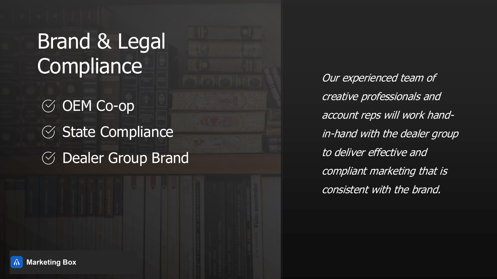 Multi-rooftop dealer marketing platform — slide 4